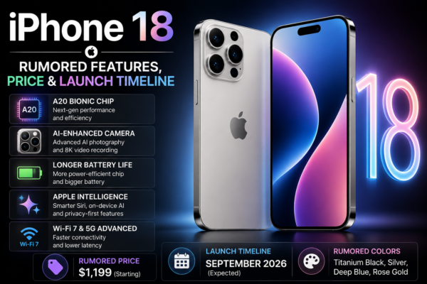 iPhone 18: Rumored Features, Price & Launch Timeline