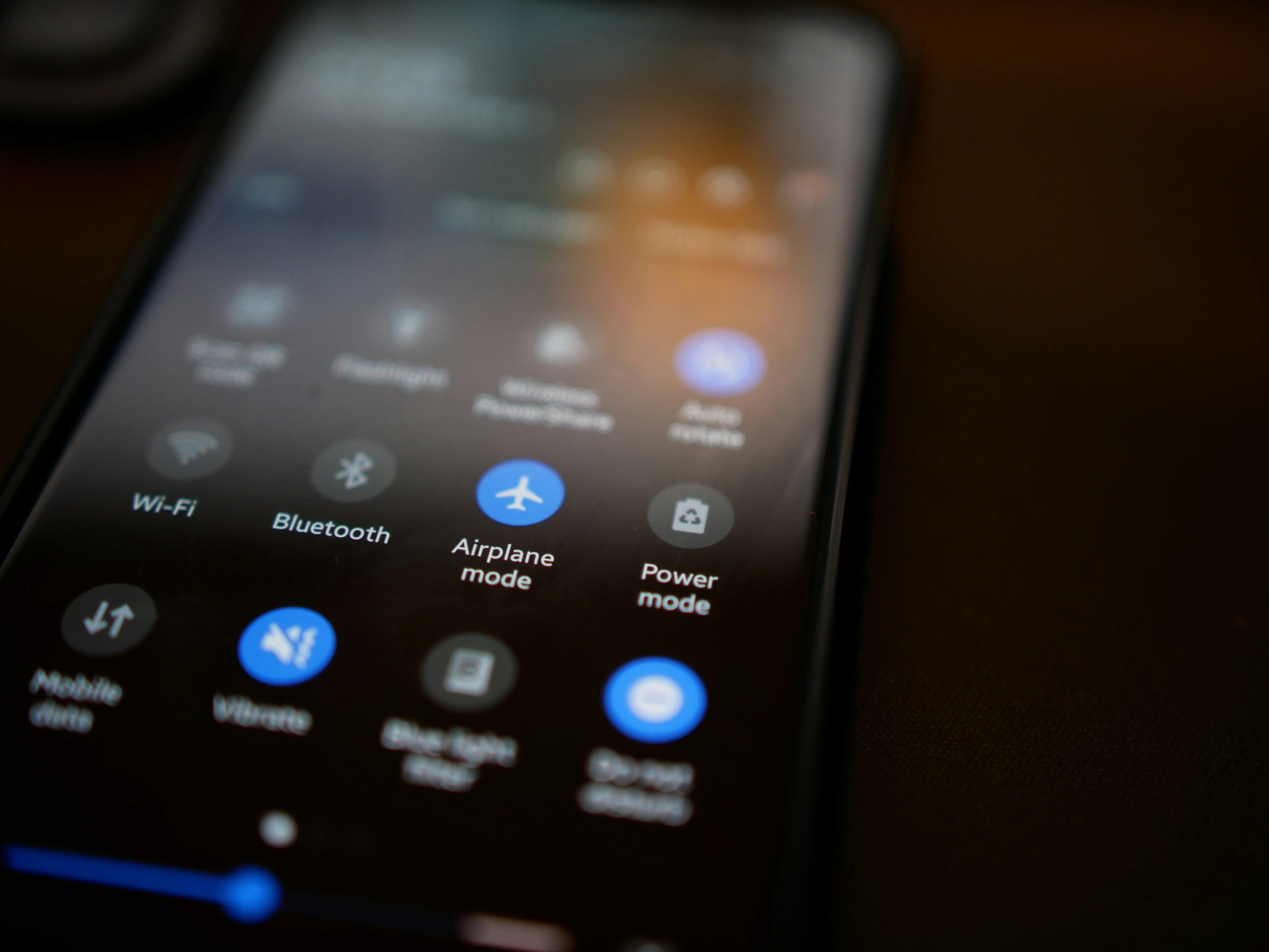 Smartphone screen showing Airplane Mode enabled